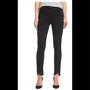PAIGE Transcend Hoxton High Waist Undone Hem Skinny Jean